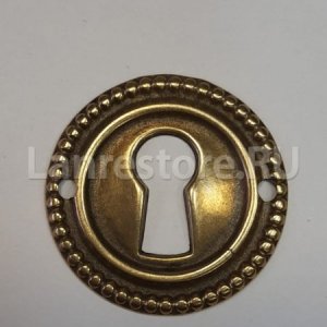 Ключевина круглая, латунь патинированная (диаметр 30мм)